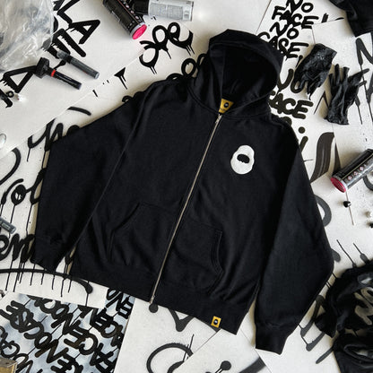 NO FACE NO CASE ZIP HOODIE